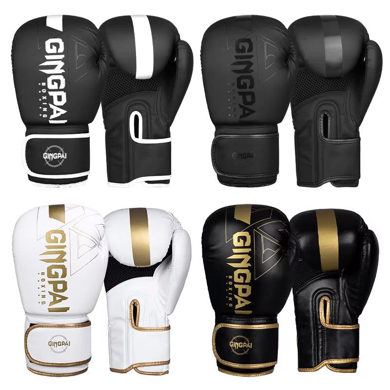 Professional 6/8/10/12/14Oz Boxing Gloves PU Muay Thai MMA Profession Kickboxing Adults Sandbag Training Gloves Equipment