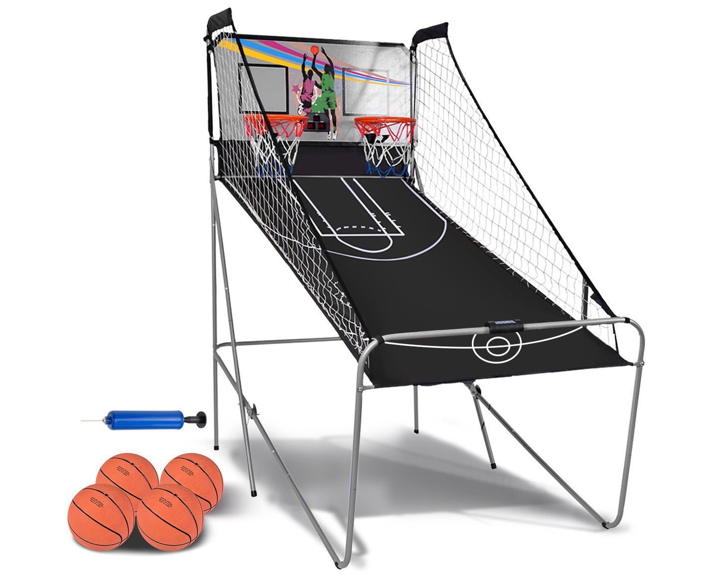 Arcade Basketball Game 2-Player Basketball System Electronic Scoring Sports Indoor Exercise