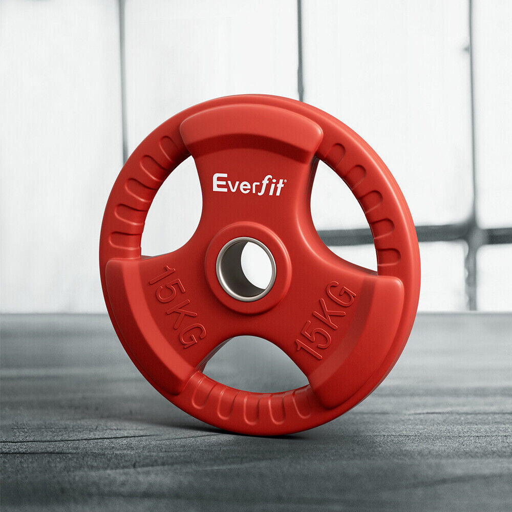 Everfit Weight Plates Standard 15Kg Dumbbell Barbell Plate Weight Lifting Gym