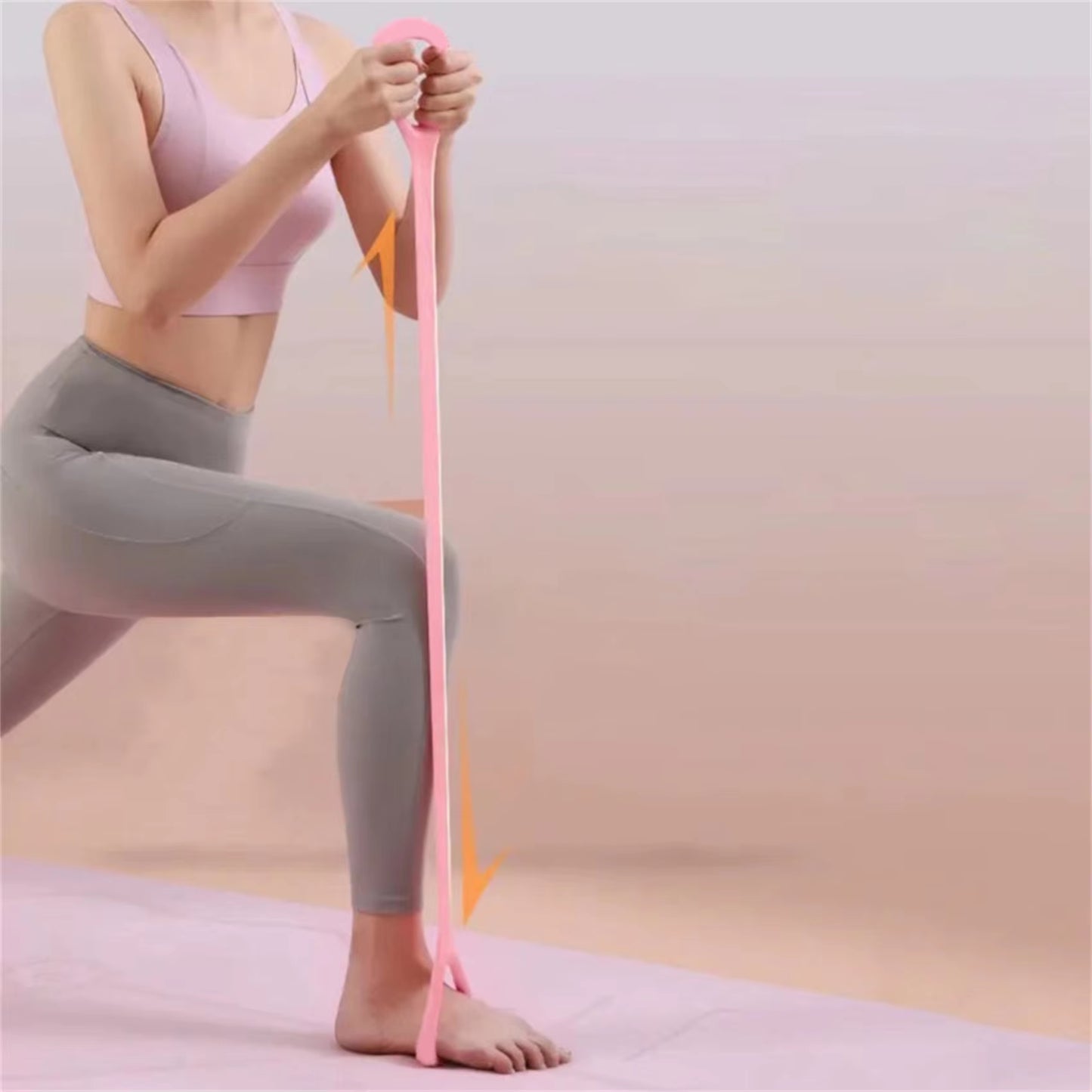 2024 New 8-Character Puller Home Fitness Equipment Elastic Belt Yoga Auxiliary Female Open Shoulder Beauty Back Stretcher